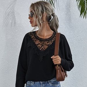SHEIN never worn lace collar blouse!